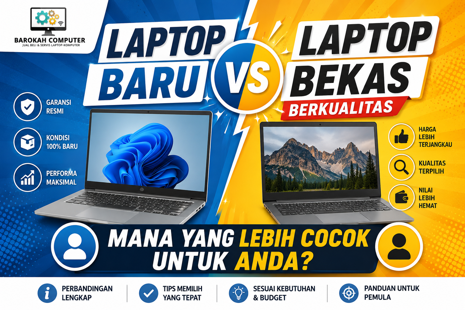 Laptop Baru vs Laptop Bekas Berkualitas: Mana yang Lebih Cocok untuk Anda?